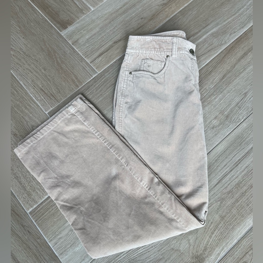 Sigred Olsen Soft Velvet Neutral Tan Pants